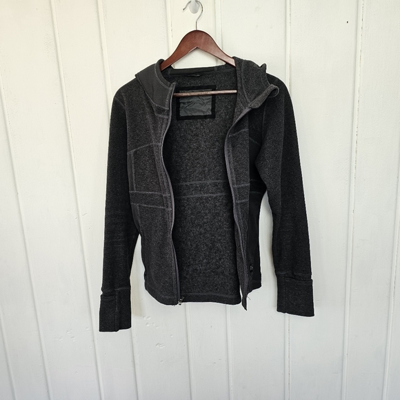 prAna Gray Full Zip Fleece Hoodie Women's Small - Picture 9 of 12